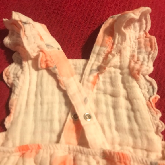 🍑SOLD!🍑 Angel Dear 12-18 mo peaches snap romper - Picture 5 of 6